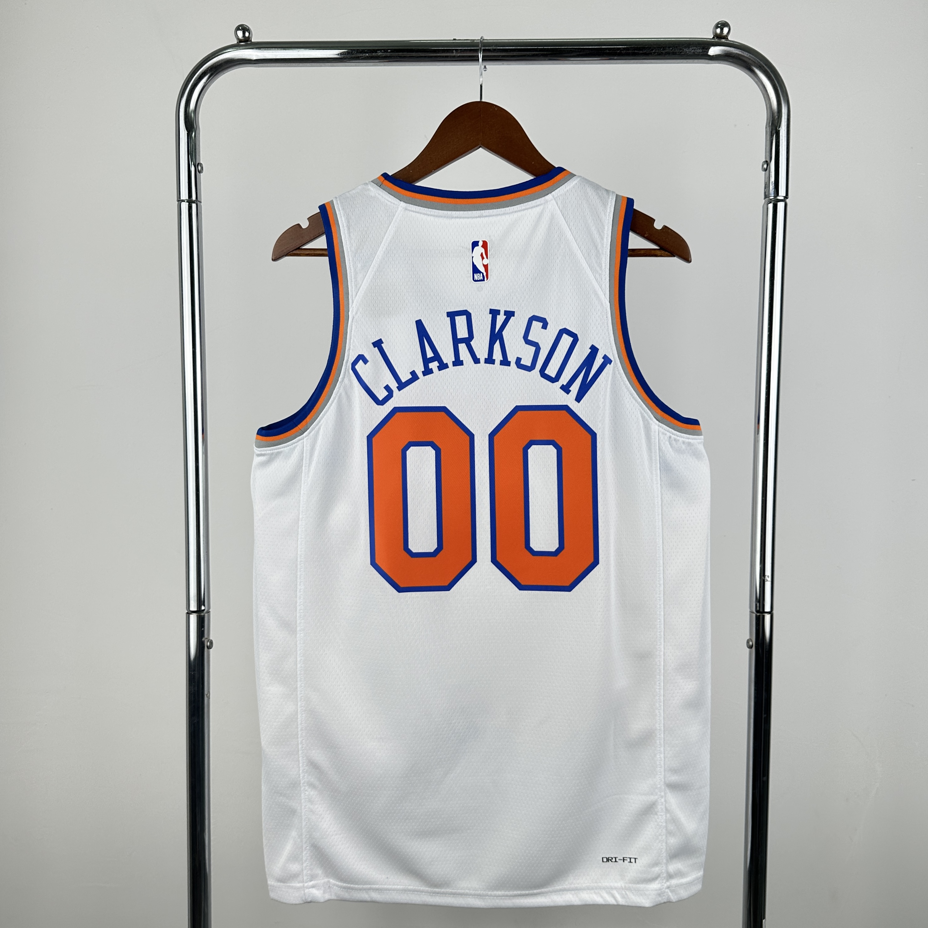 Men New York Knicks #00 Clarkson white Nike 2025 NBA Jersey style 2